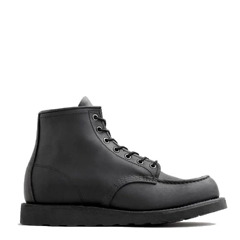 men casual shoes breathable-Red Wing Moc Toe Boot Black Harness