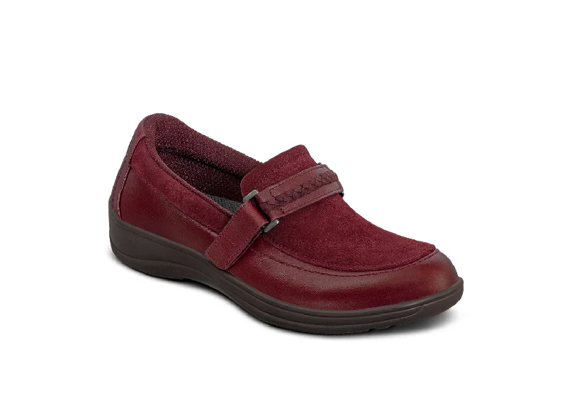 men casual shoes breathable-Chelsea - Dark Cherry