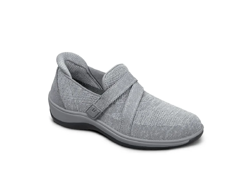 men casual shoes in suede-Amalya - Gray