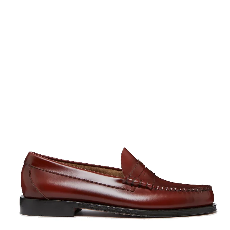 men casual shoes for everyday wear-G.H.Bass Weejuns Larson Penny Loafers Smoke Paprika Leather