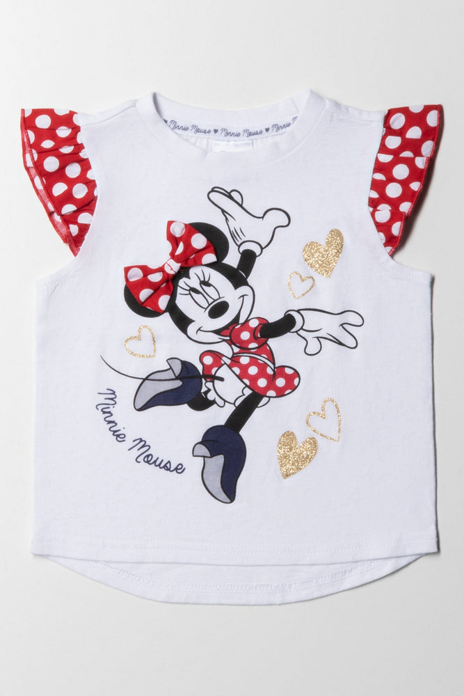 men clothing winter coat-Minnie Mouse T-Shirt White