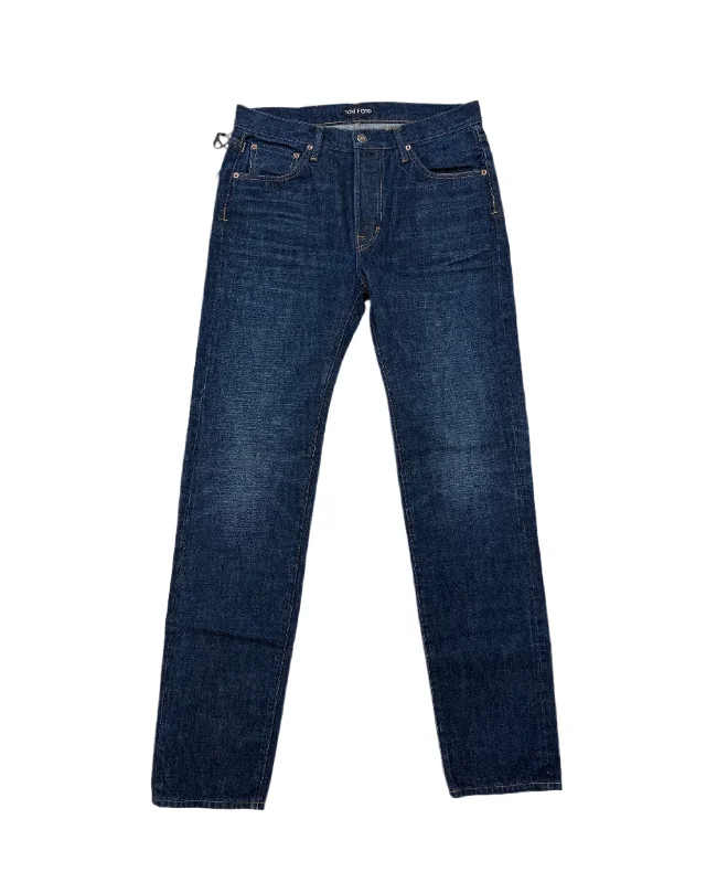 men clothing formal wear-Tom Ford Mens Jeans In Blue