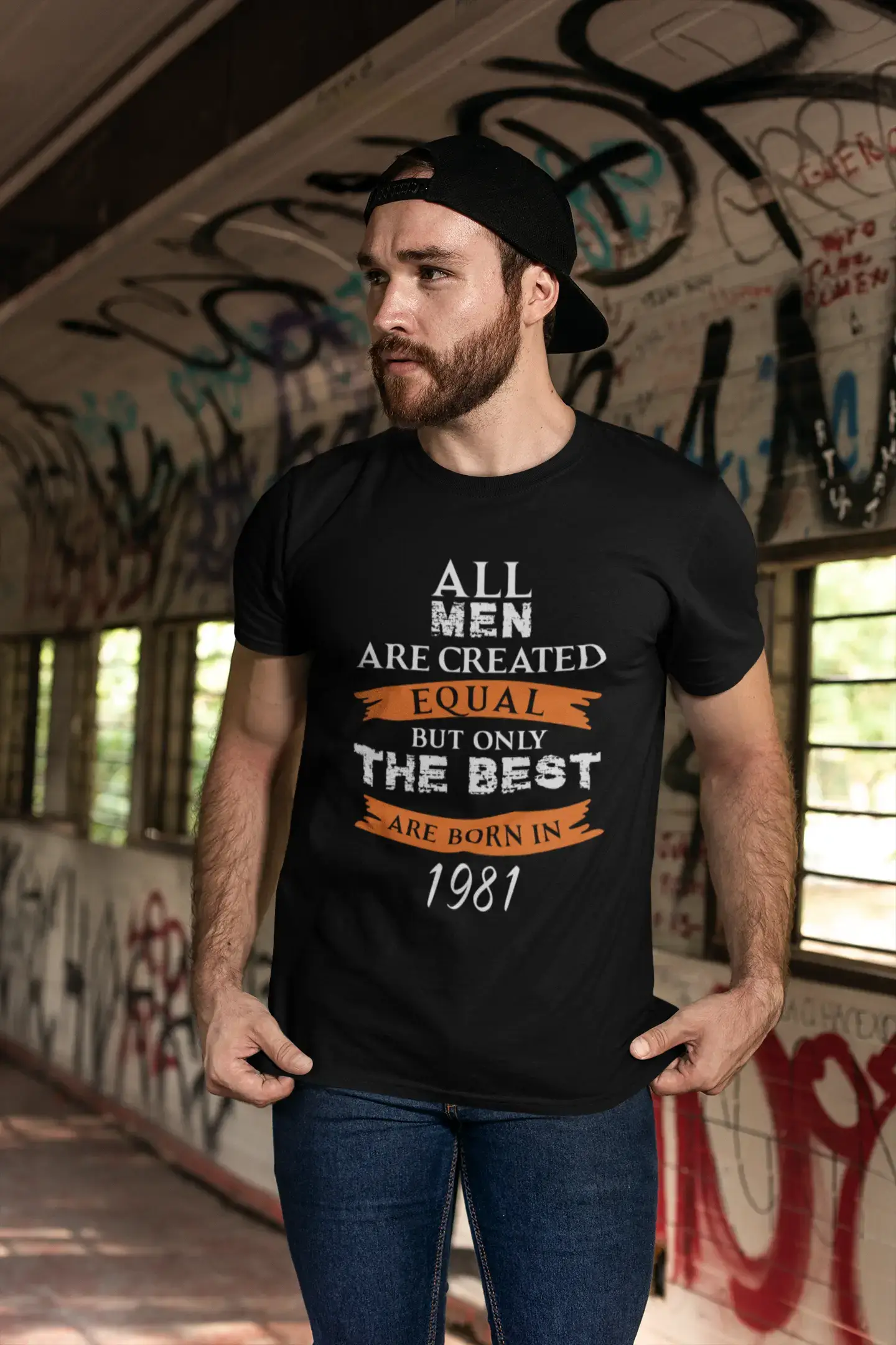 men clothing cargo shorts-1981, Only the Best are Born in 1981 Men's T-shirt Black Birthday Gift 00509