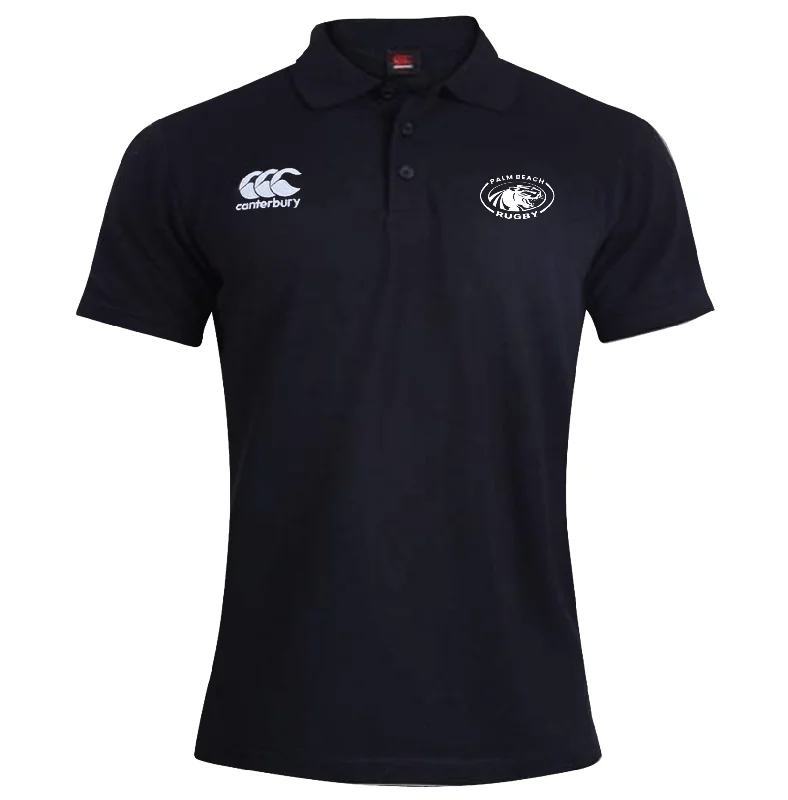 men clothing short pants-Palm Beach Panthers Rugby Canterbury Waimak Rugby Polo Black