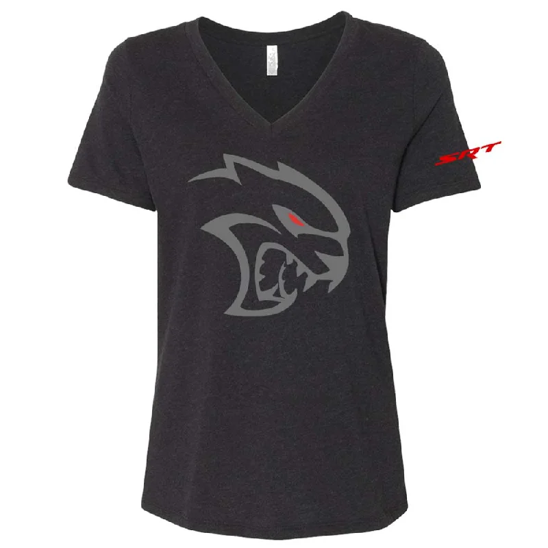 men clothing long sleeve shirt-Ladies Dodge SRT Hellcat REDEYE - Heather Black