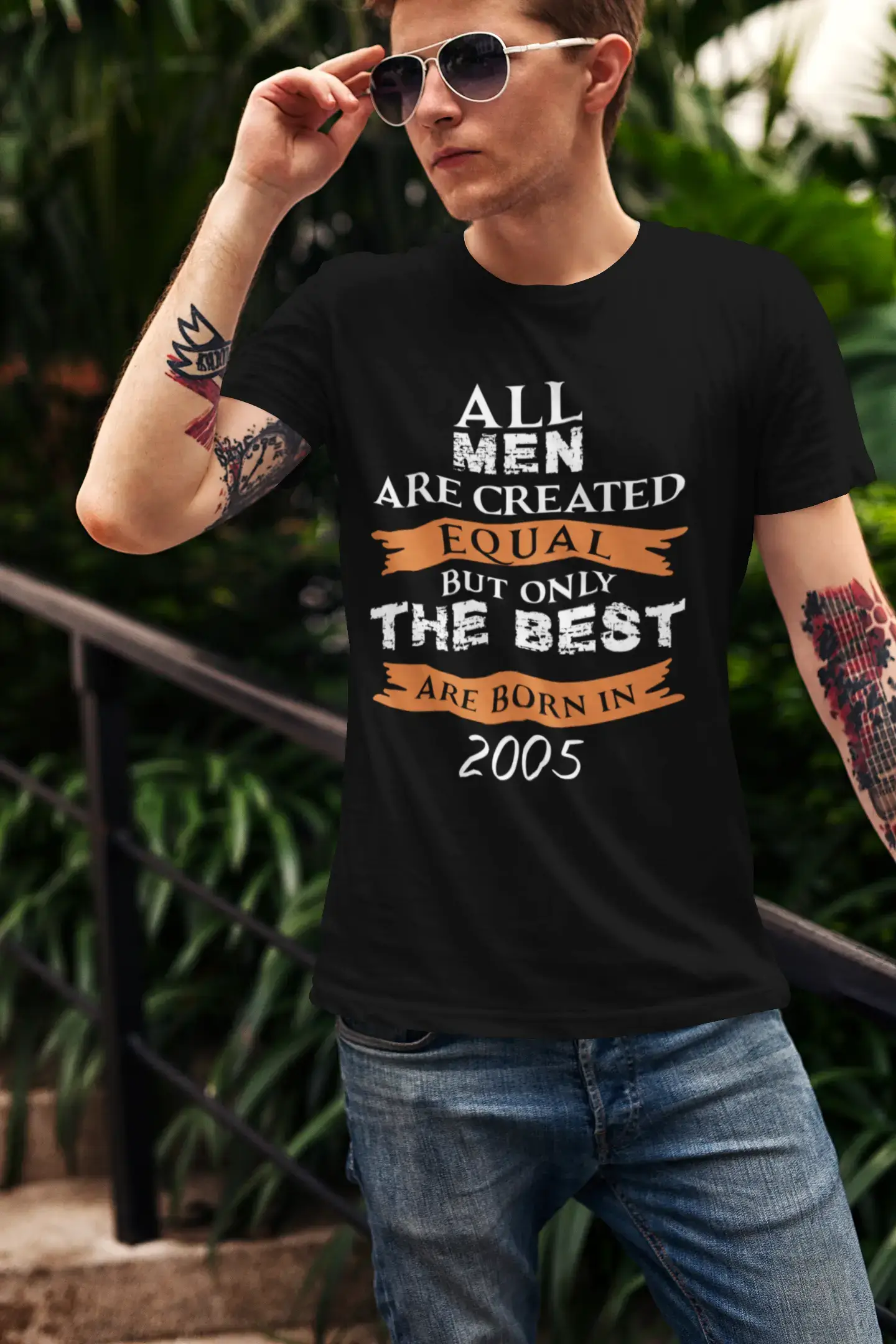 men clothing pullover sweater-2005, Only the Best are Born in 2005 Men's T-shirt Black Birthday Gift 00509