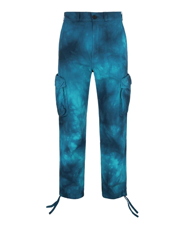 men clothing light sweater-Tie Dye Contour Cargo Pant