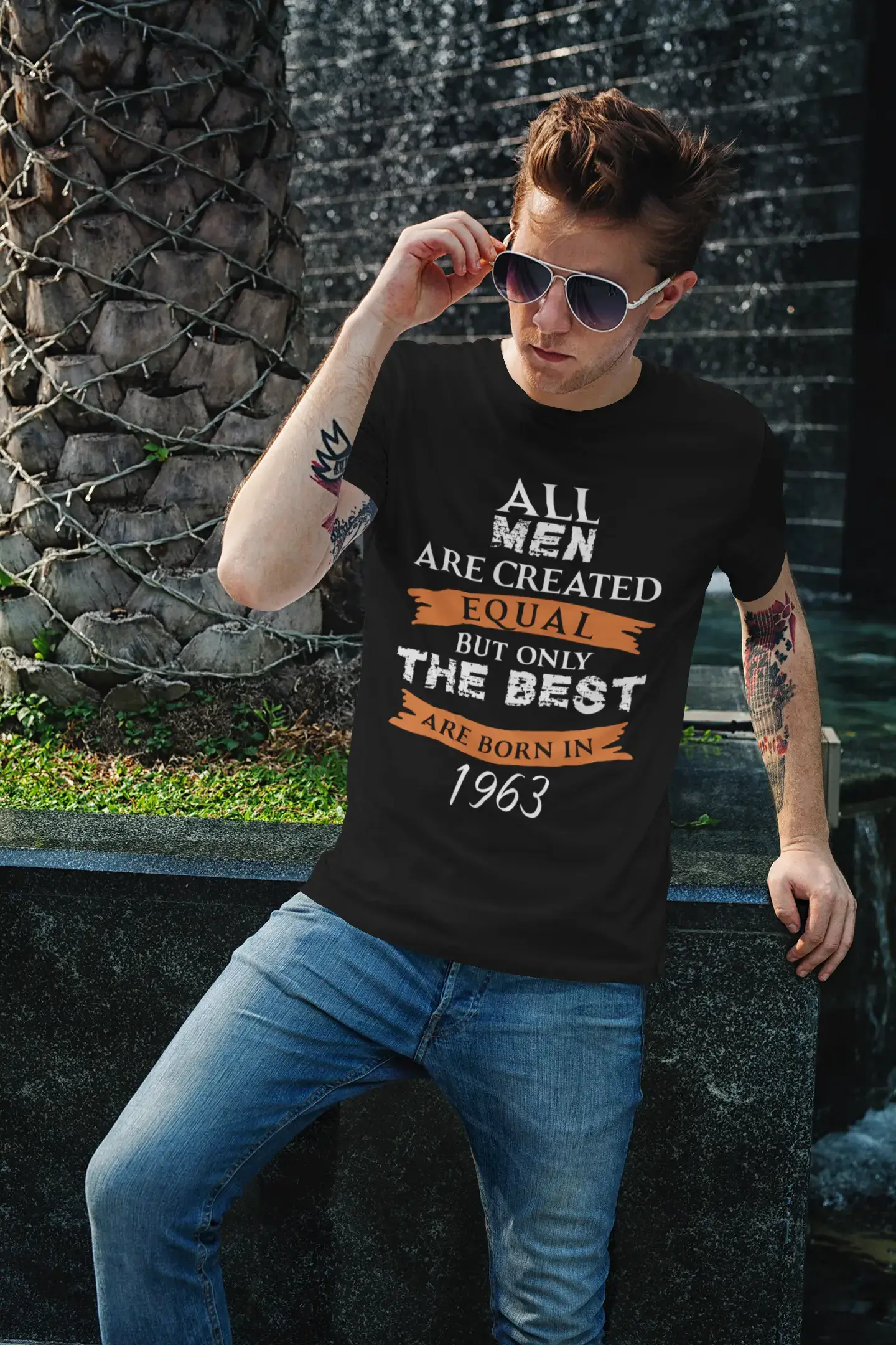 men clothing long sleeve shirt-1963, Only the Best are Born in 1963 Men's T-shirt Black Birthday Gift 00509