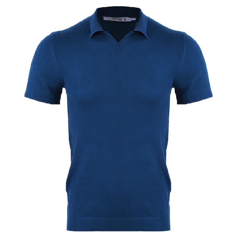 men clothing winter coat-REDTAG Men's Blue Polo Shirts