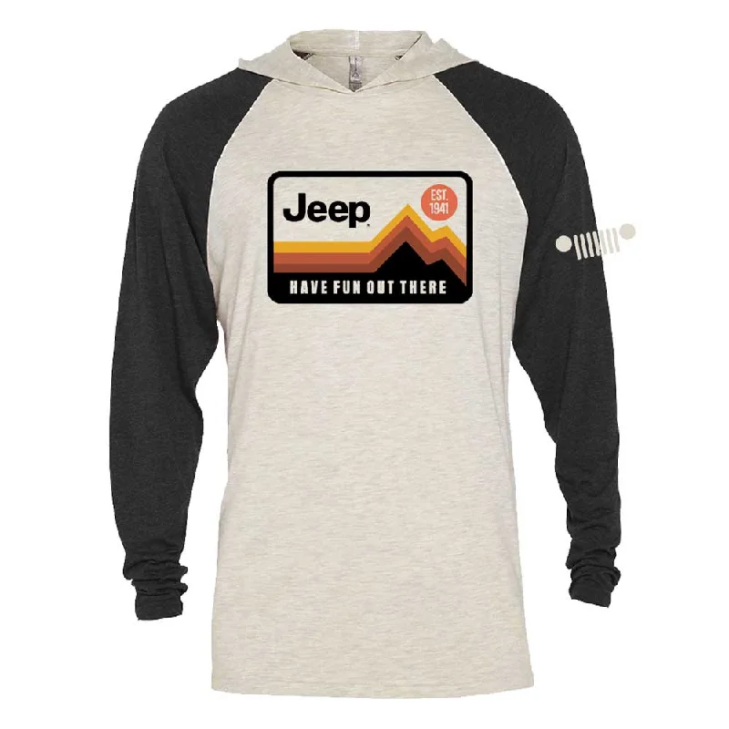 men clothing zip-up hoodie-Mens Jeep® Have Fun Out There Long Sleeve Hooded T-Shirt - Black / Natural