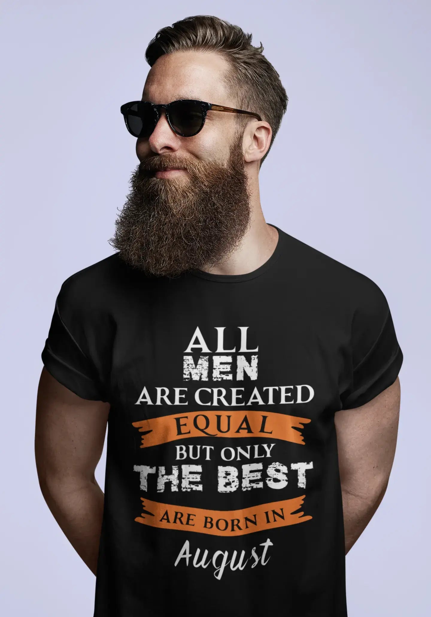 men clothing casual chinos-August, Only the Best are Born in August Men's T-shirt Black Birthday Gift 00509