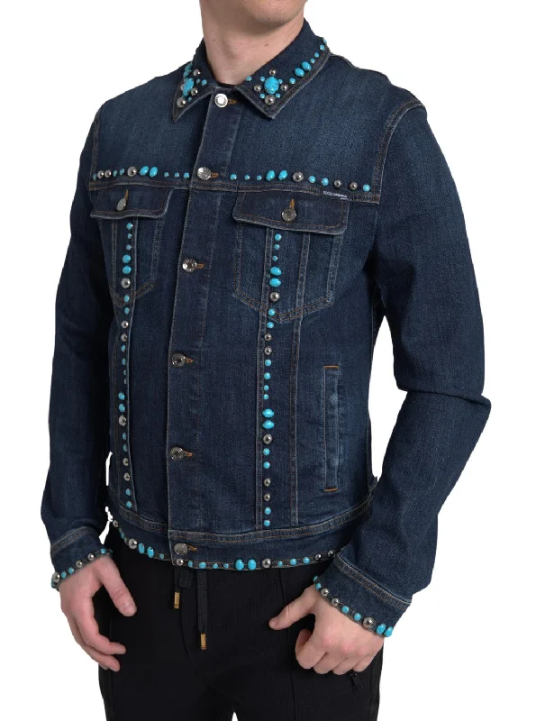 men clothing summer shorts-Dolce & Gabbana Embellished   Men's Jacket