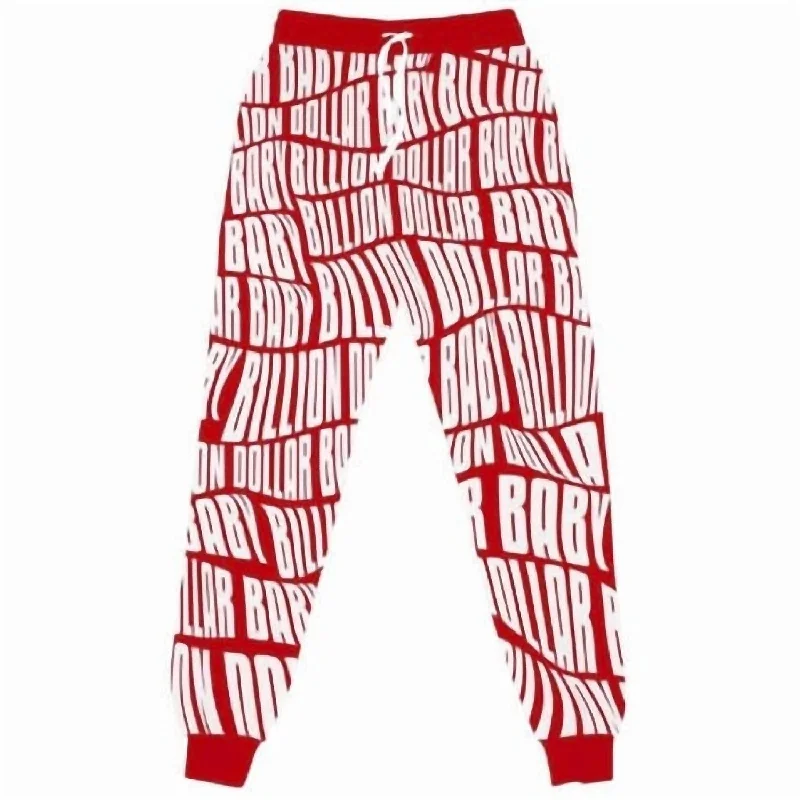 men clothing high-quality t-shirt-Men's Baby All Over Print Joggers In Red