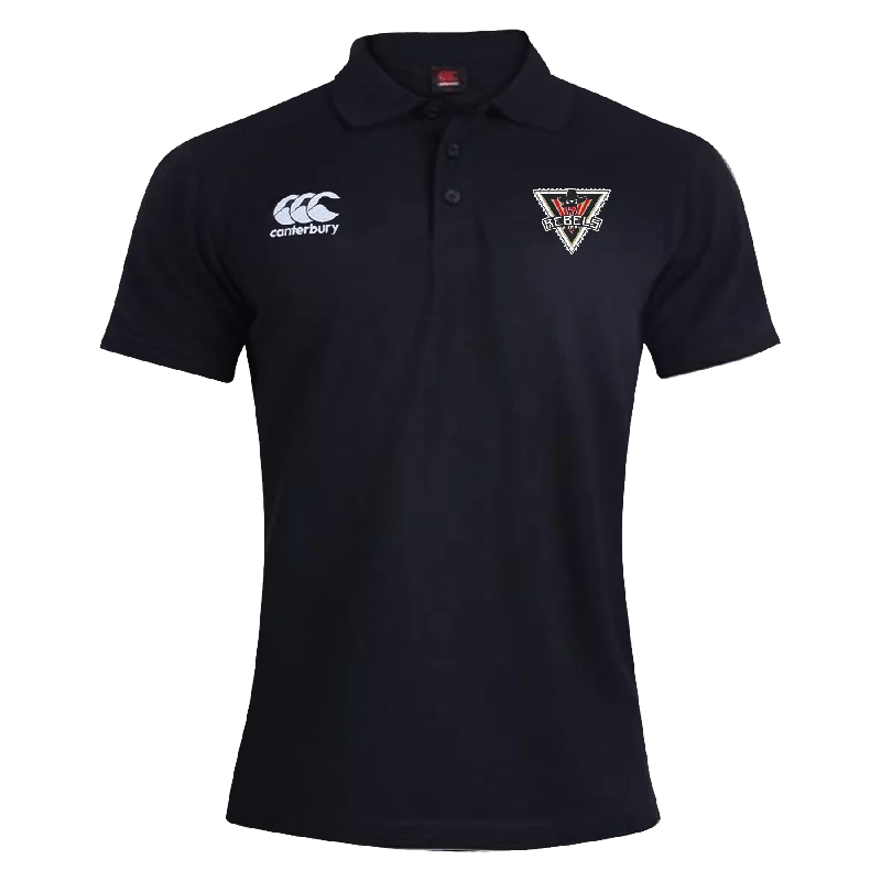 men clothing classic suit-Rebels Rugby Canterbury Waimak Rugby Polo Black