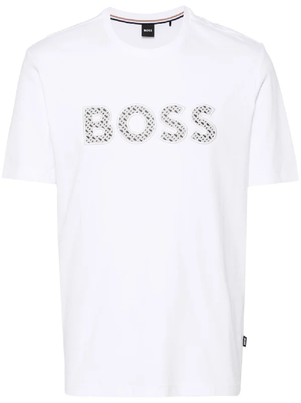 men clothing business suit-Hugo Boss Men's Thompson 06 Short Sleeve Crew Neck T-Shirt, White