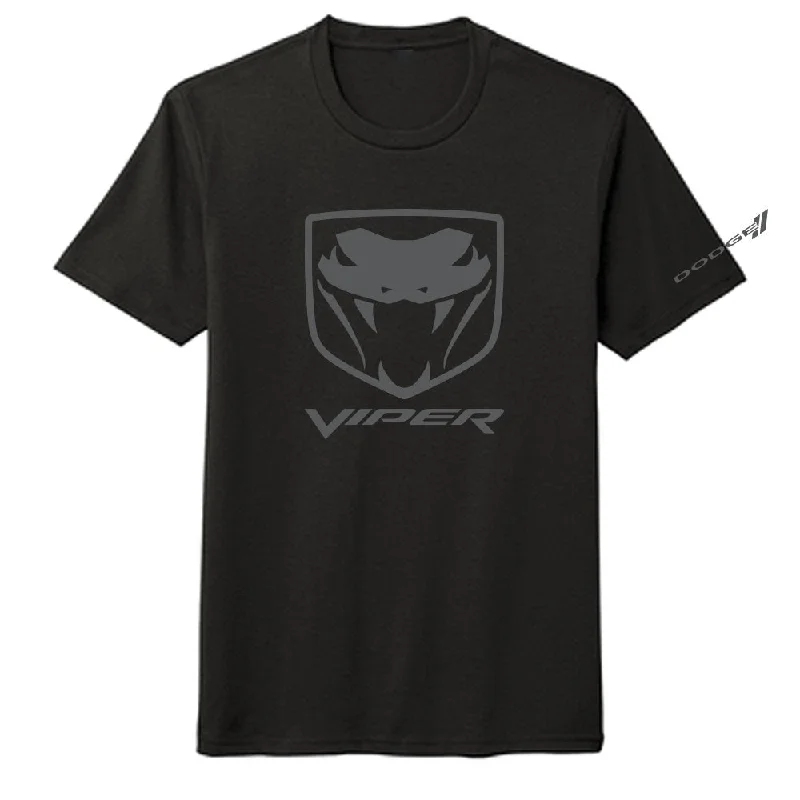 men clothing snow jacket-Mens Dodge Viper Fangs T-shirt (Black)