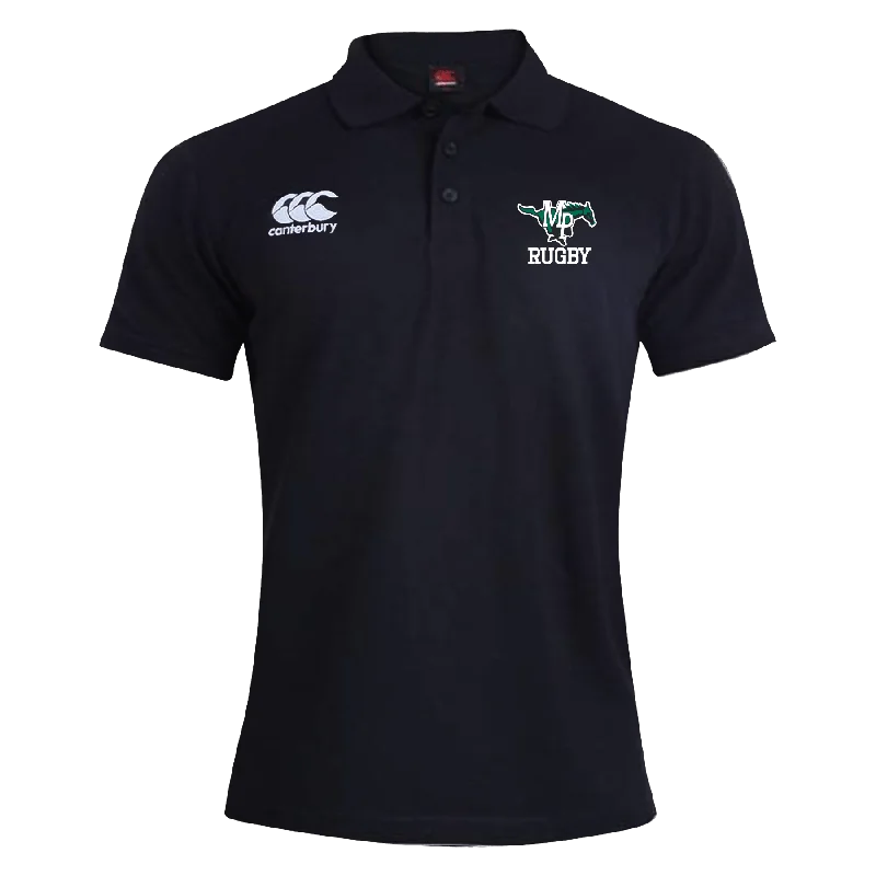 men clothing tailored blazer-Myers Park Rugby Canterbury Waimak Rugby Polo Black