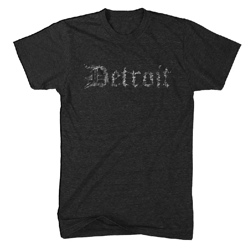 men clothing stretch pants-Mens Detroit Threadz T-shirt (Heather Black)