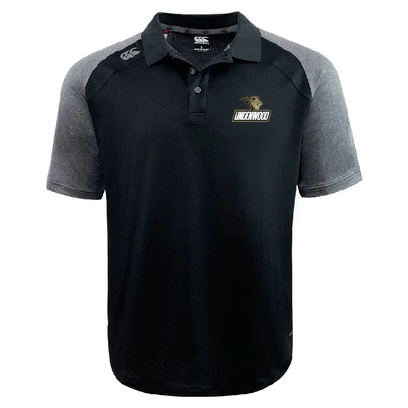 men clothing patterned sweater-Lindenwood University Rugby Elite Polo by Canterbury