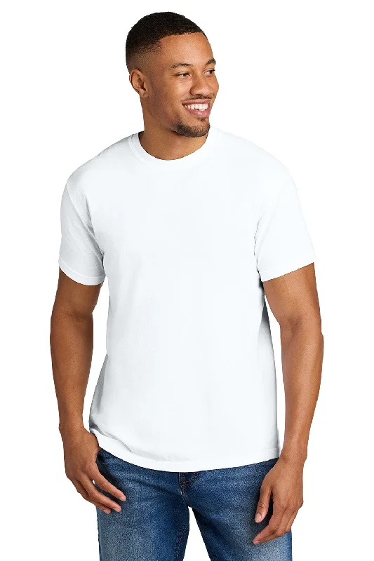 men clothing high-quality t-shirt-Comfort Colors Mens Short Sleeve Crewneck T-Shirt - White