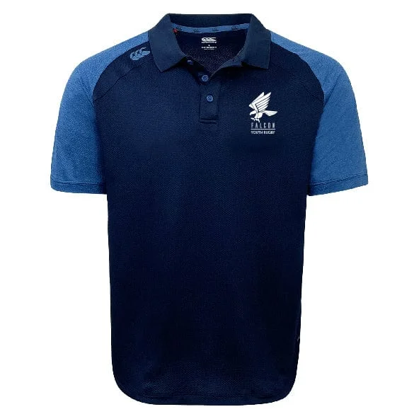 men clothing long sleeve shirt-Falcon Youth Rugby Elite Polo by Canterbury