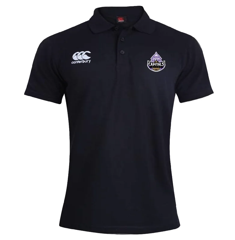 men clothing athletic joggers-Capitals Rugby NC Canterbury Waimak Rugby Polo Black