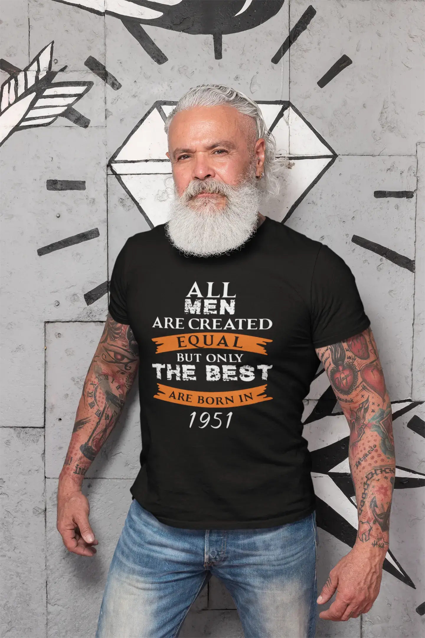 men clothing light sweater-1951, Only the Best are Born in 1951 Men's T-shirt Black Birthday Gift 00509