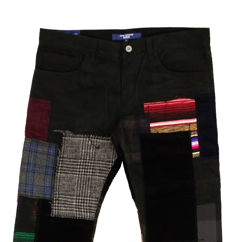 men clothing patterned sweater-Junya Watanabe Corduroy Patchwork Pants - Multi