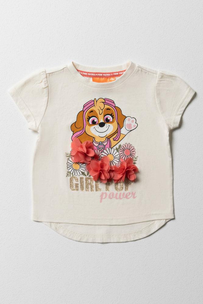 men clothing short jacket-Paw Patrol Short Sleeve T-Shirt White