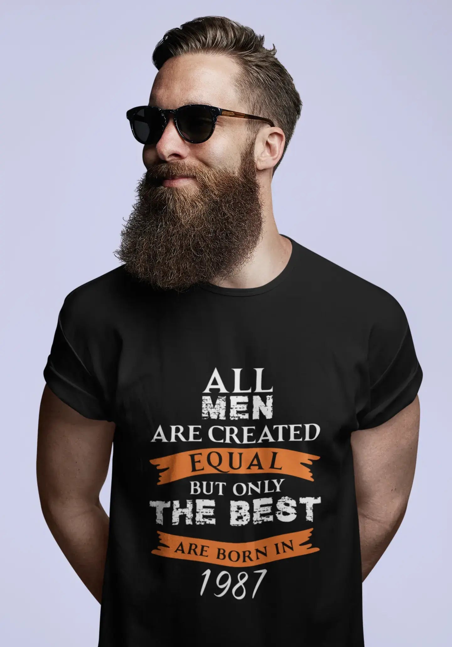 men clothing stylish sneakers-1987, Only the Best are Born in 1987 Men's T-shirt Black Birthday Gift 00509