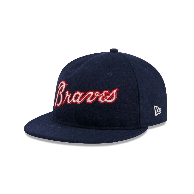 Atlanta Braves Melton Wool Retro Crown 9FIFTY Adjustable Hat