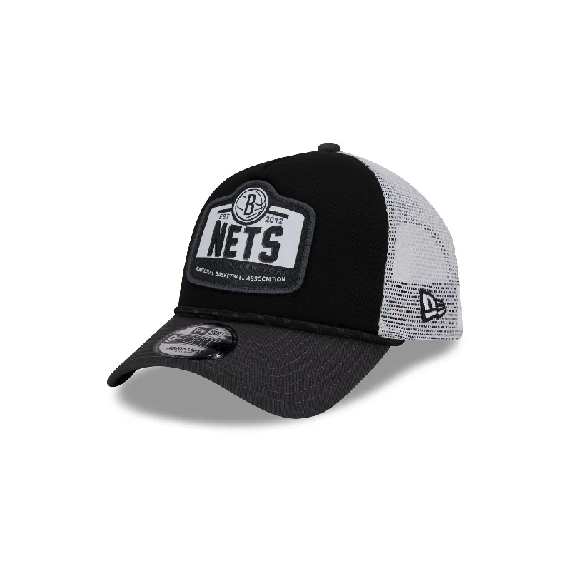 Brooklyn Nets 2024 Rally Drive 9FORTY A-Frame Trucker Hat