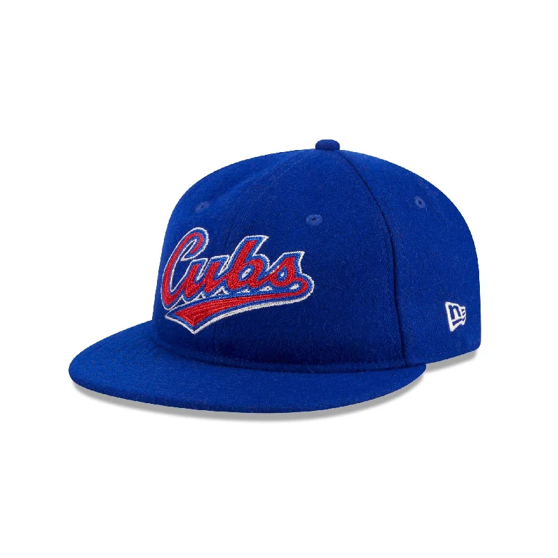 Chicago Cubs Melton Wool Retro Crown 9FIFTY Adjustable Hat