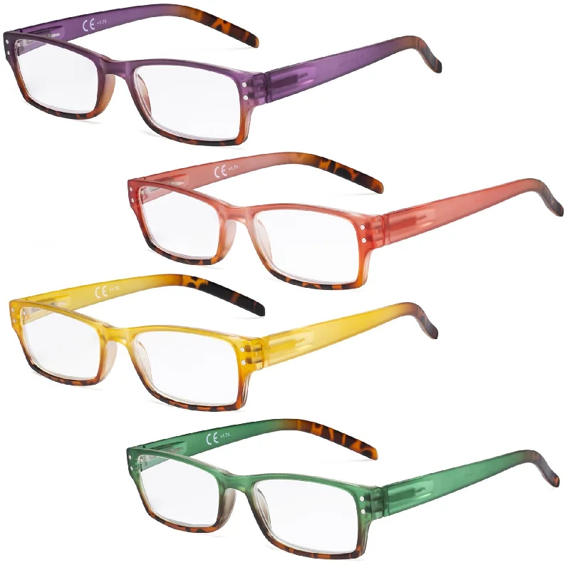 4 Pack Fashion Reading Glasses R012D