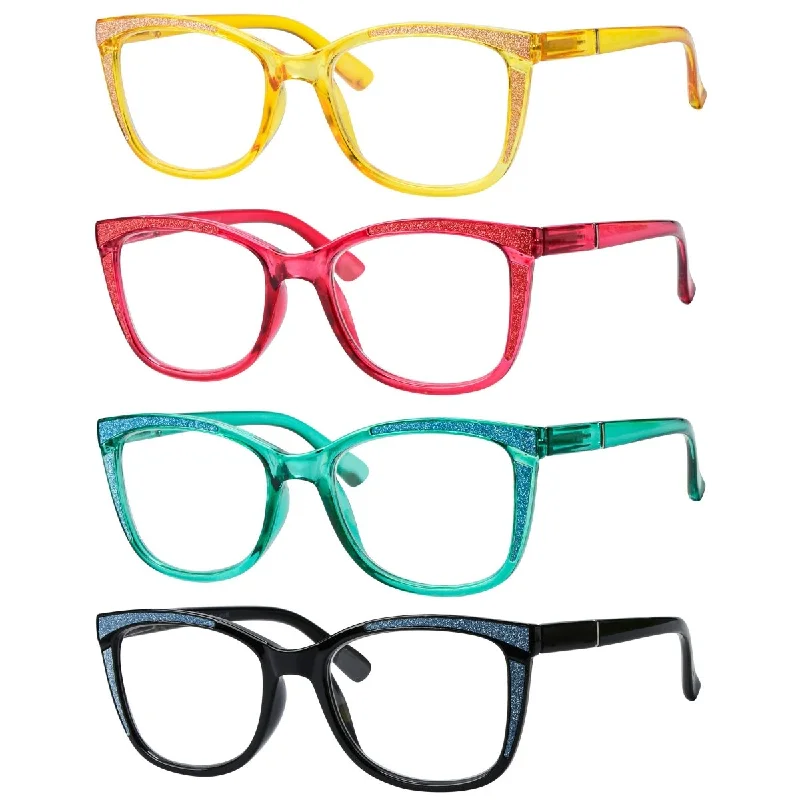 4 Pack Stylish Cat-eye Chic Colorful Reading Glasses R2030