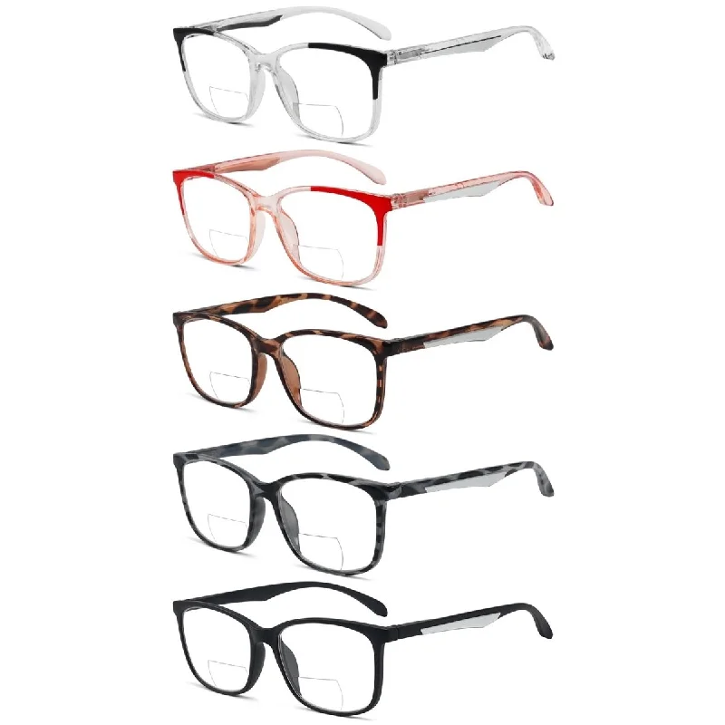 5 Pack Fashionable Bifocal Reading Glasses BR9113