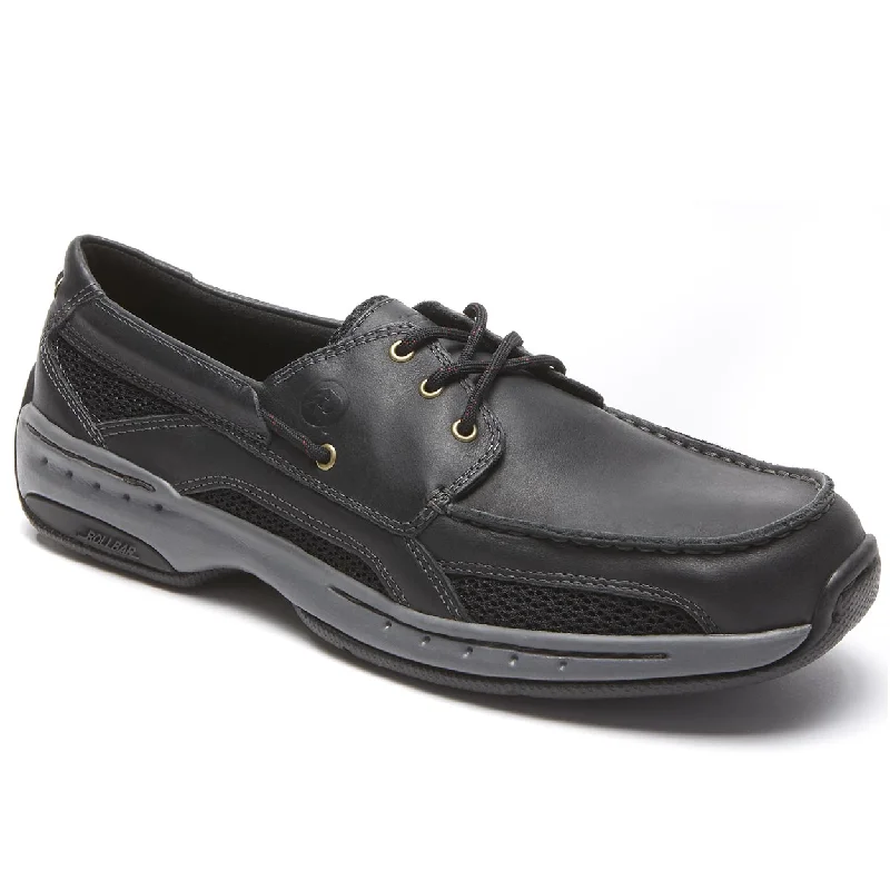 men casual shoes with leather upper-Captain - Black