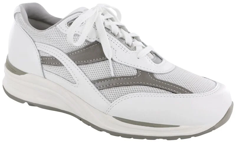 men casual shoes with leather upper-Journey Mesh - White