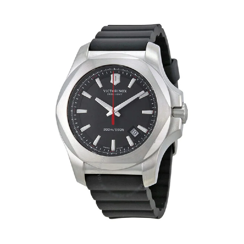 VICTORINOX Swiss Army I.N.O.X Black Dial Black Rubber Men's Watch 241682.1