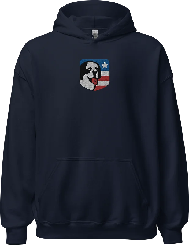 men clothing wool sweater-Big Dog USA Embroidered Hoodie