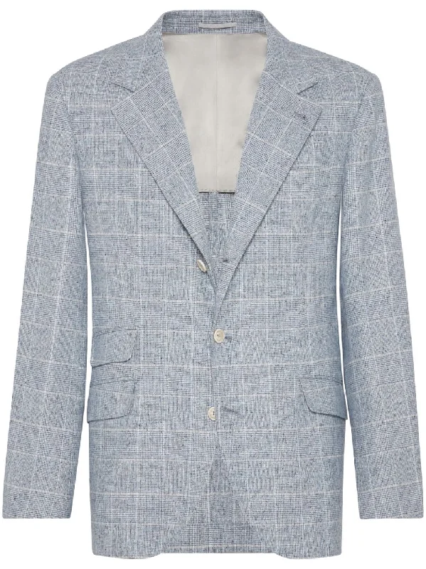 men clothing fall fashion trends-Brunello Cucinelli Men's Jackets Clear blue