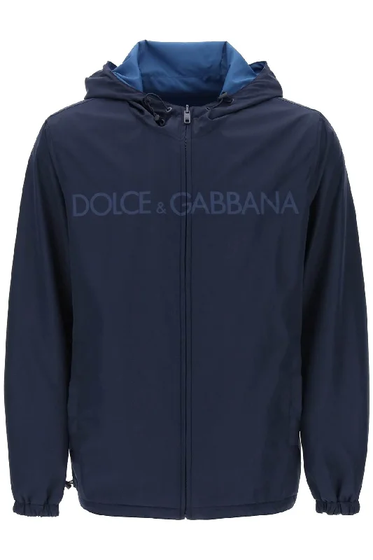 men clothing casual jacket-Dolce & Gabbana Men's Reversible Windbreaker Jacket