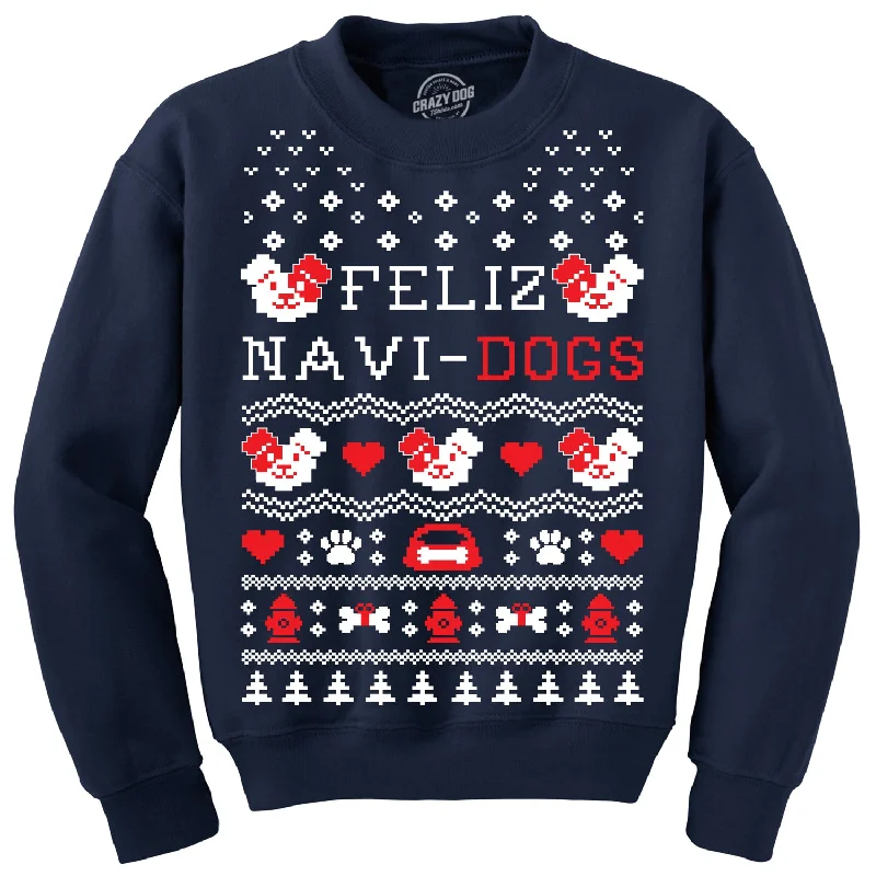 men clothing casual trousers-Feliz NaviDogs Crew Neck Sweatshirt