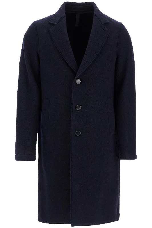 men clothing summer pants-Harris Wharf London Men's Single-Breasted Wool Coat In Boiled