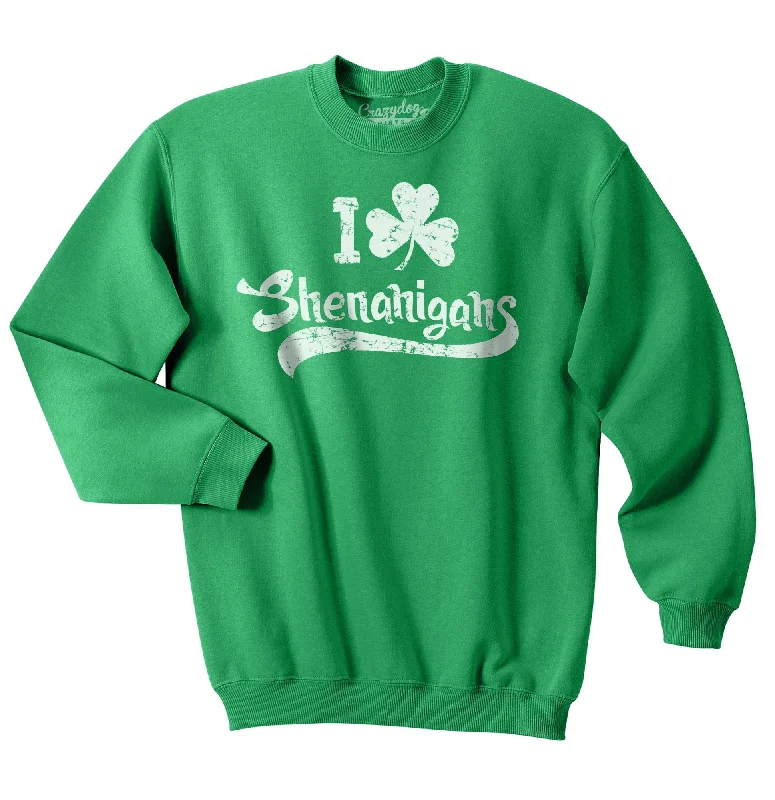 men clothing insulated jacket-I Clover Shenanigans Crew Neck Sweatshirt