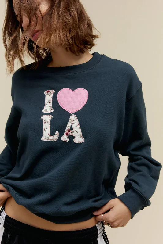 men clothing fleece hoodie-I Love LA Crew Sweatshirt