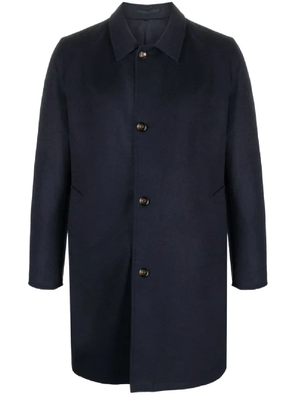 men clothing wool coat-Ki Men's Coats blue