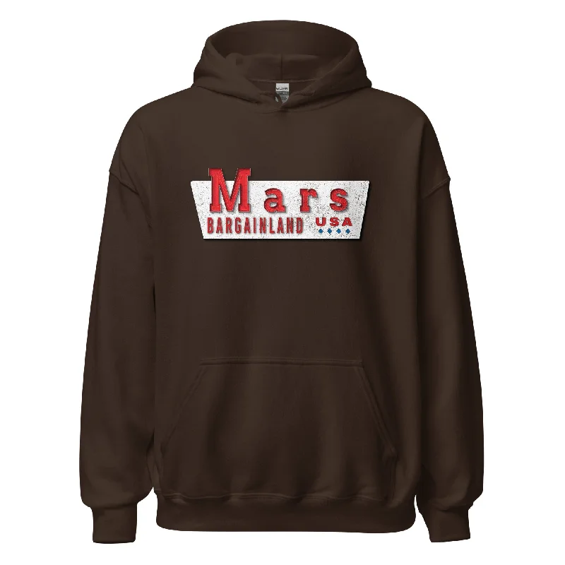 men clothing casual loafers-Mars Bargainland USA Hoodie - New Bedford, MA | Vintage Mens & Womens Retro Sweatshirt