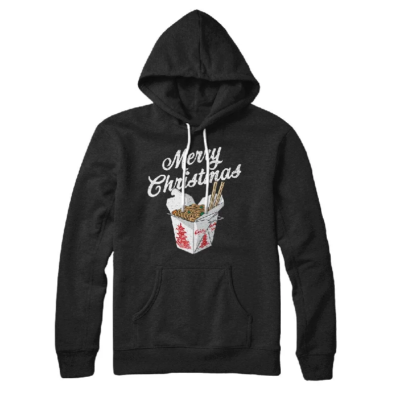 men clothing slim fit pants-Merry Christmas Takeout Hoodie