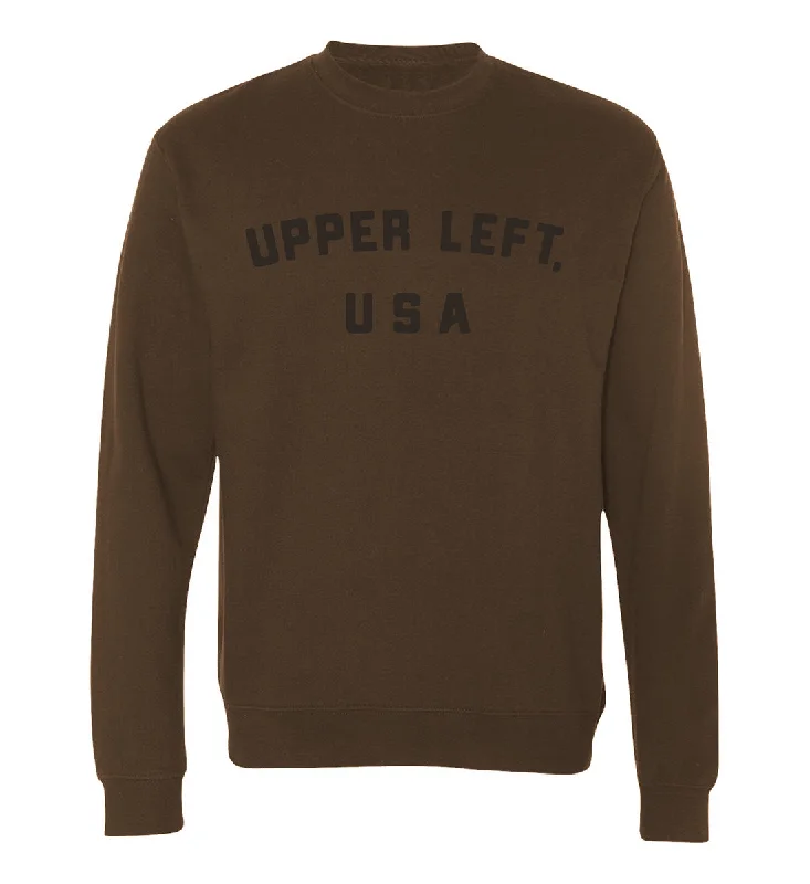 men clothing slim fit pants-Miller Crewneck Sweatshirt - Chestnut